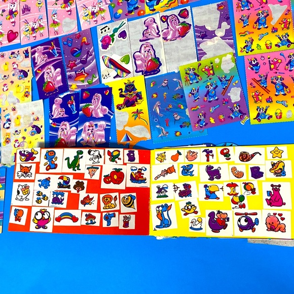 LISA FRANK VINTAGE FANTASTIC WORLD CHARACTERS STICKER COLLECTION & STICKER BOOK - Picture 14 of 16